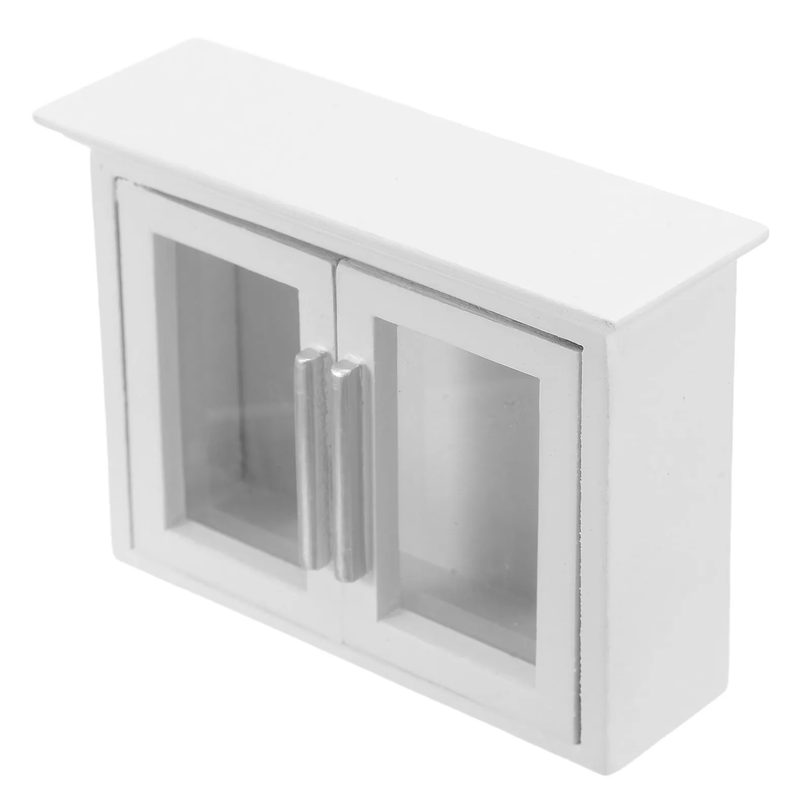 

Miniature Dollhouse Kitchen Cabinet White 1 12 Scale Wall Shelf Furniture Storage Vintage Style Miniature Kitchenware Display
