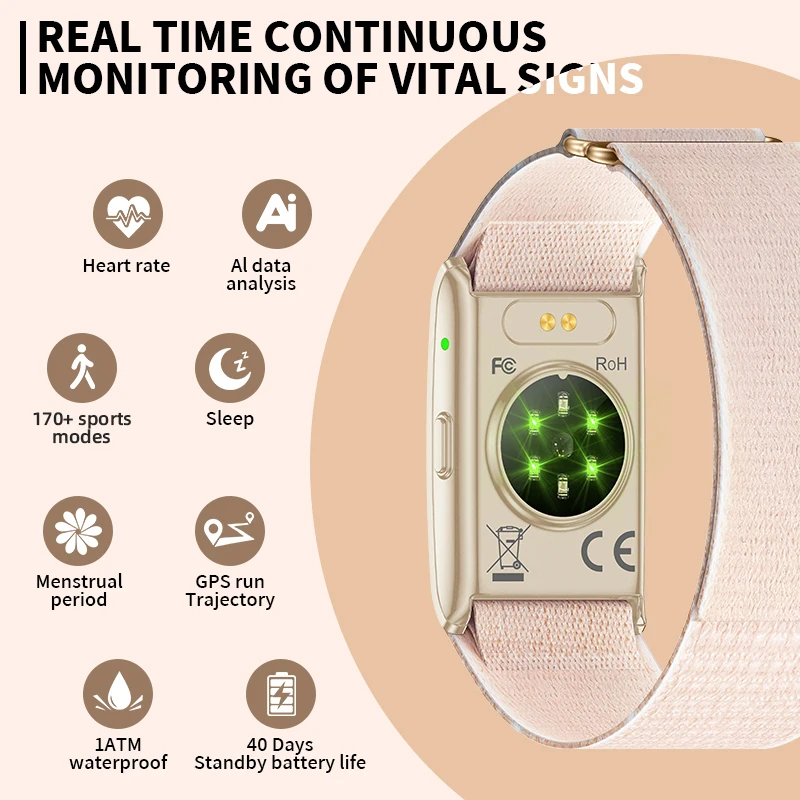 ﻿   LIGE 2025 عداد الخطى خفيف الوزن الرياضة جهاز تعقب للياقة البدنية سوار ذكي مراقب معدل ضربات القلب الذكية معصمه لا شاشة Smartwatch