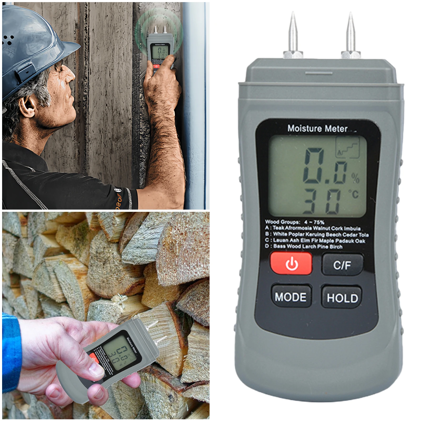 Wood Digital Humidity Content - Lumber Woodworking ulasan dan harga