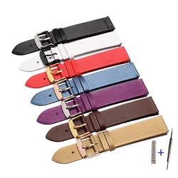 10 12 14 16 18 20MM Silk Calfskin Leather Satin Watchband for CK DW MK Tissot Omega PATEK PHILIPPE Watch Band Watch Strap Women