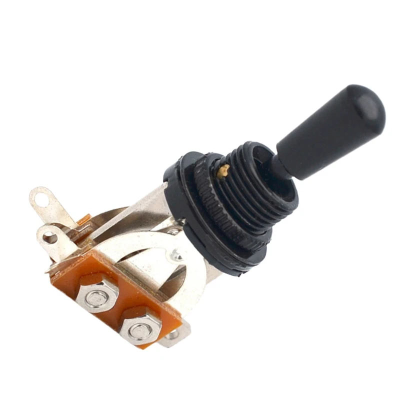 Electric Guitar 3-Way Toggle Switch for Open Shaking Head Guitar Amplifier Compatible,Black [ENbfdd]