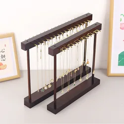 DIY Assembly Simple Solid Wood Necklace Display Rack Large Capacity Jewelry Rack Collection Pendant Rack Ornaments Rack Props