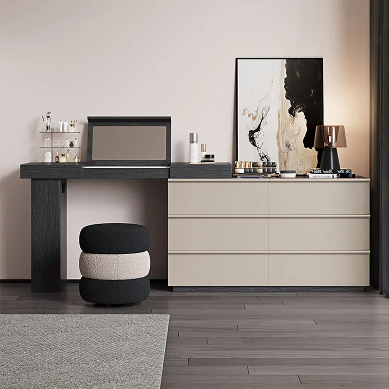 

Women Bedroom Vanity Table Modern Computer Makeup Coffee Study Dressing Table Accessories Stool Penteadeira Trendy Furniture