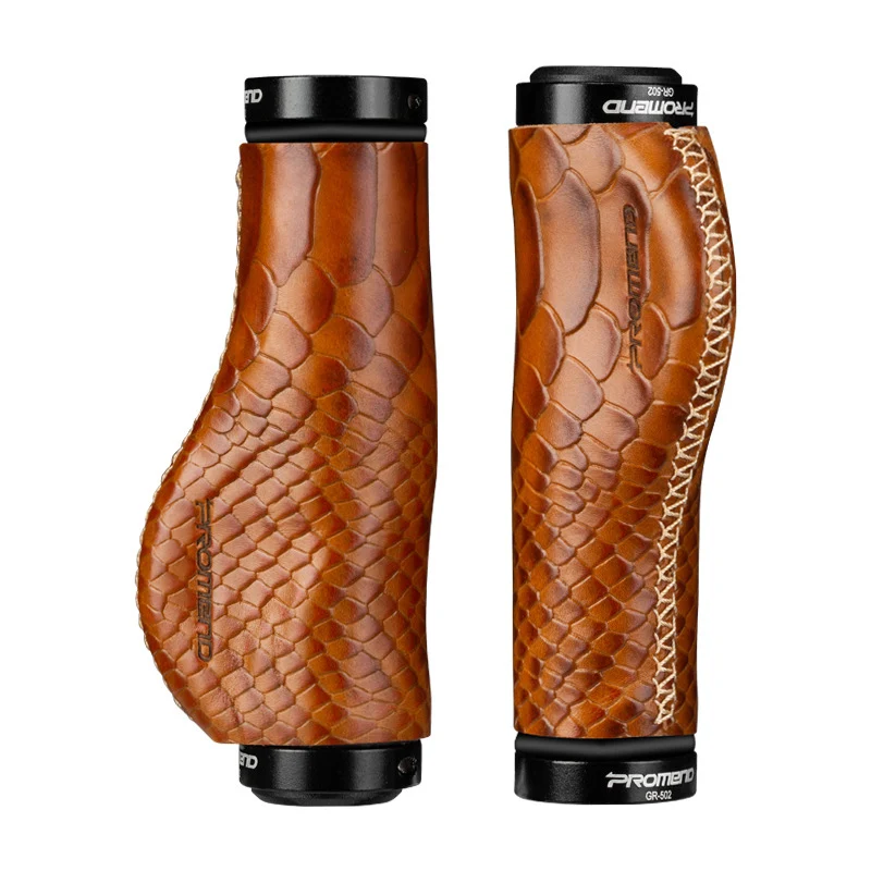 Bicycle Leather Grip Mountain Bike Grip Folding Bike Lock Gloves Ergonomic Meat Ball Grip Bicycle Handlebar Grips