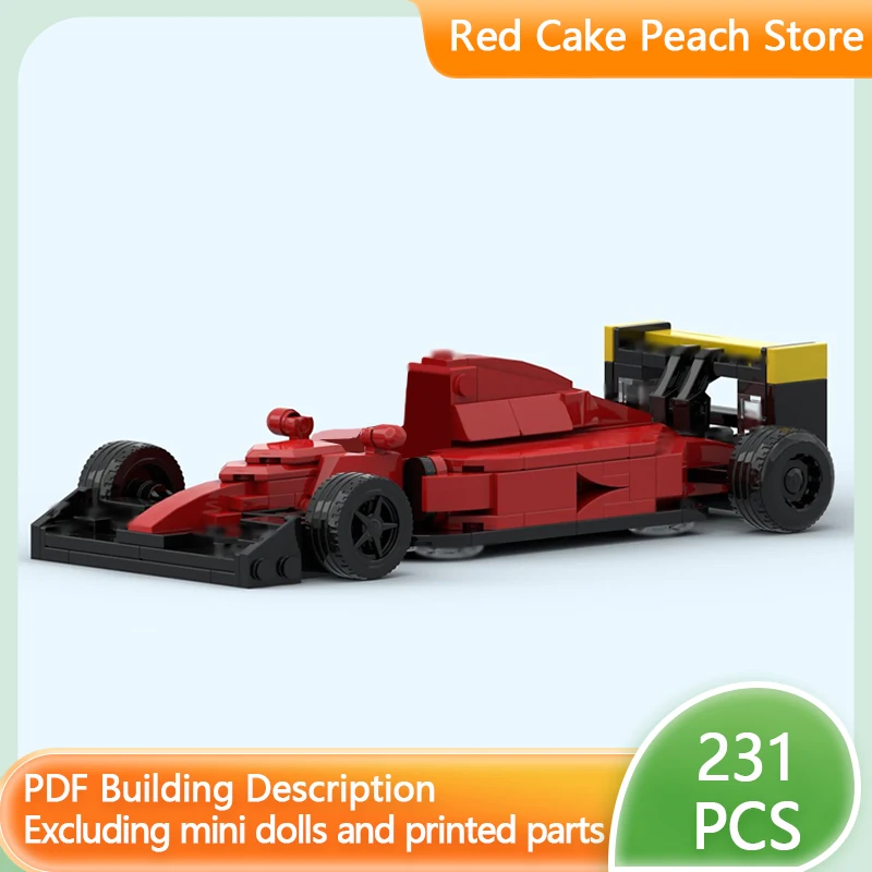 

Модель городской автомобиль MOC, строительные кирпичи F92A, одноместный гоночный автомобиль, модульная технология, детские праздничные подарки, сборка игрушек, костюм