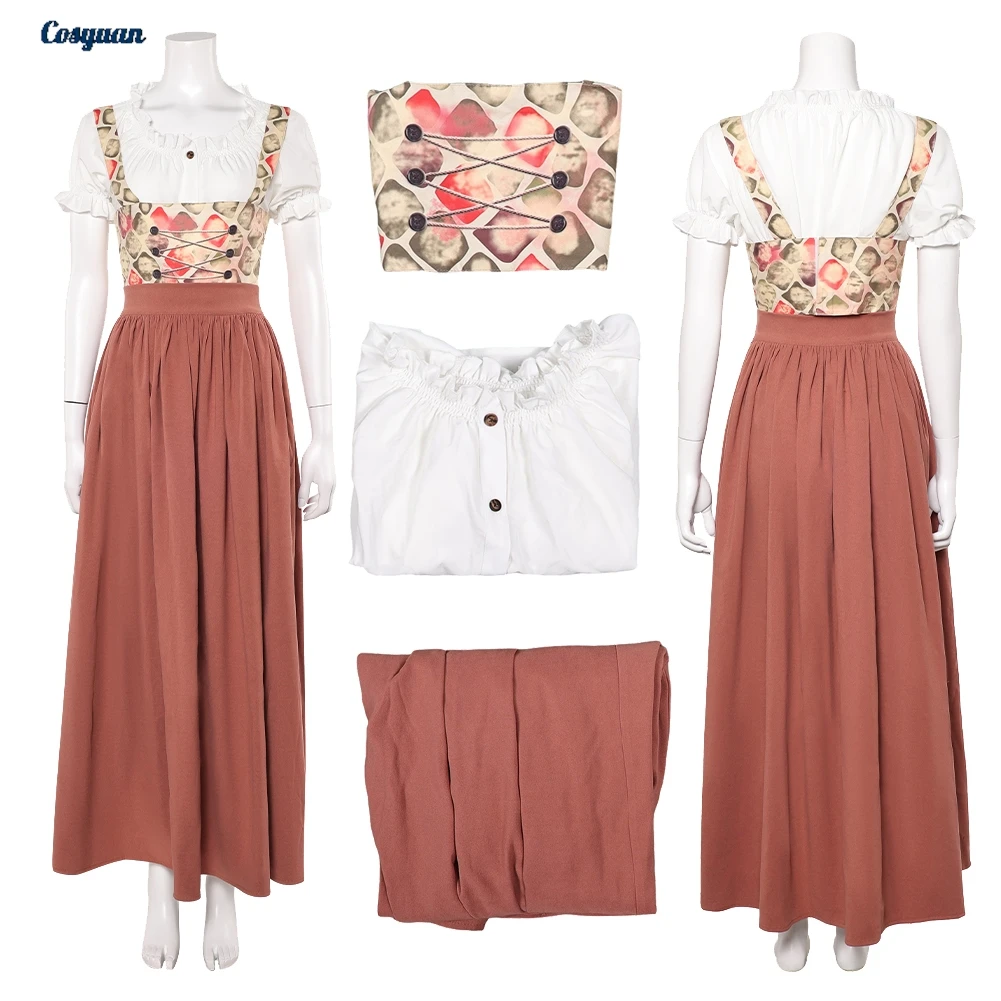 2020 فيلم مهرجان أكتوبر 1900 تأثيري ماريا هوفلينجر تنورة المرأة حفلة تمويه لعب الأدوار هالوين زي كرنفال وتتسابق الدعاوى