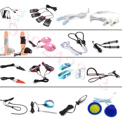 Taser Electro Shock Sex Accessorry E-stim Penis/Glans/Anal/Clit/Vagina/Labia/Nipple Electric Masturbation Products For Women Men