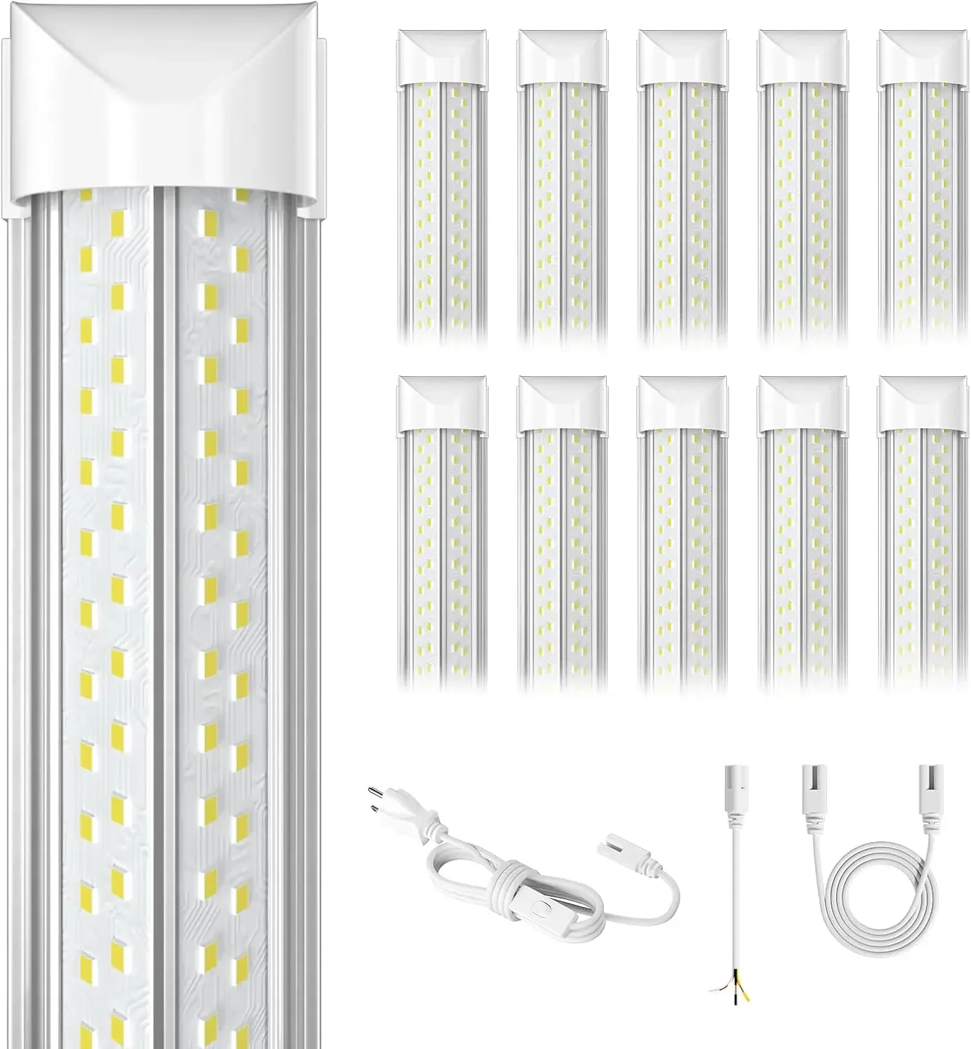 LED Shop Light, Super Bright 100W Shop Lights, 15000LM 5000K 8 Foot Led Lights, Linkable 96