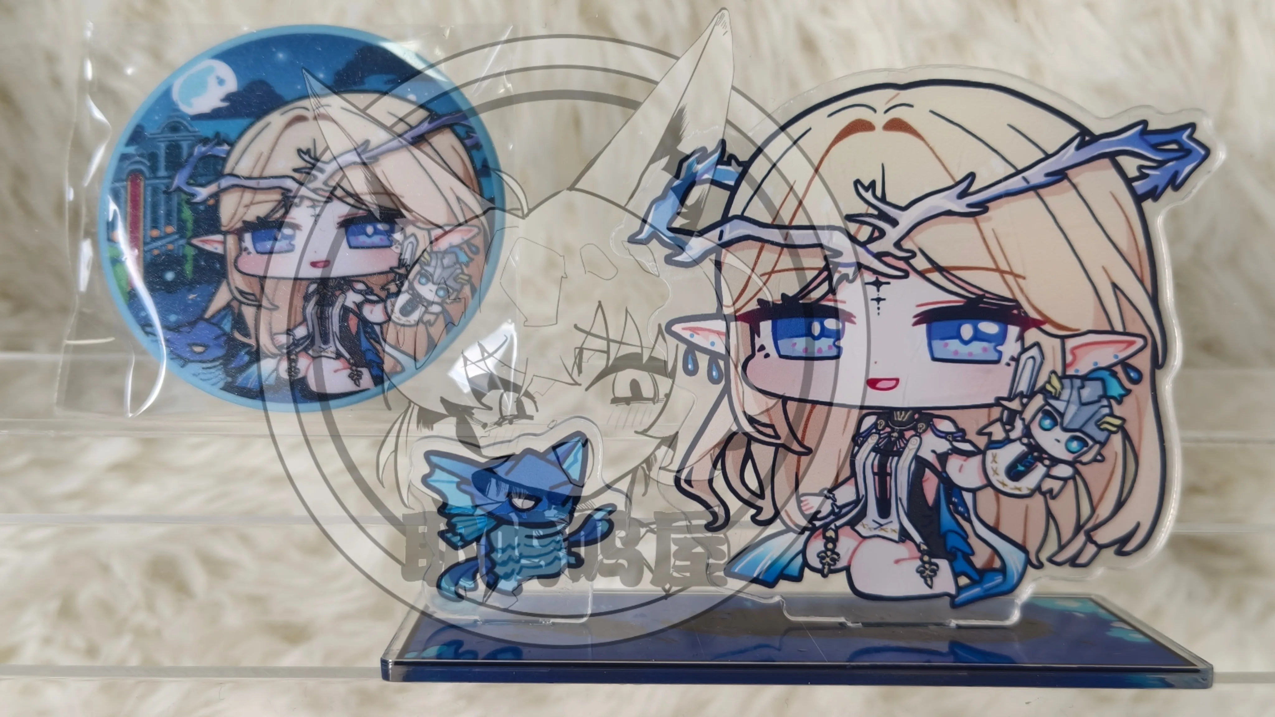 

Wuthering Waves Cartethyia Cosplay Cartoon Q version Badge brooch Acrylic Standing Sign Accessories Ornament Halloween Gift