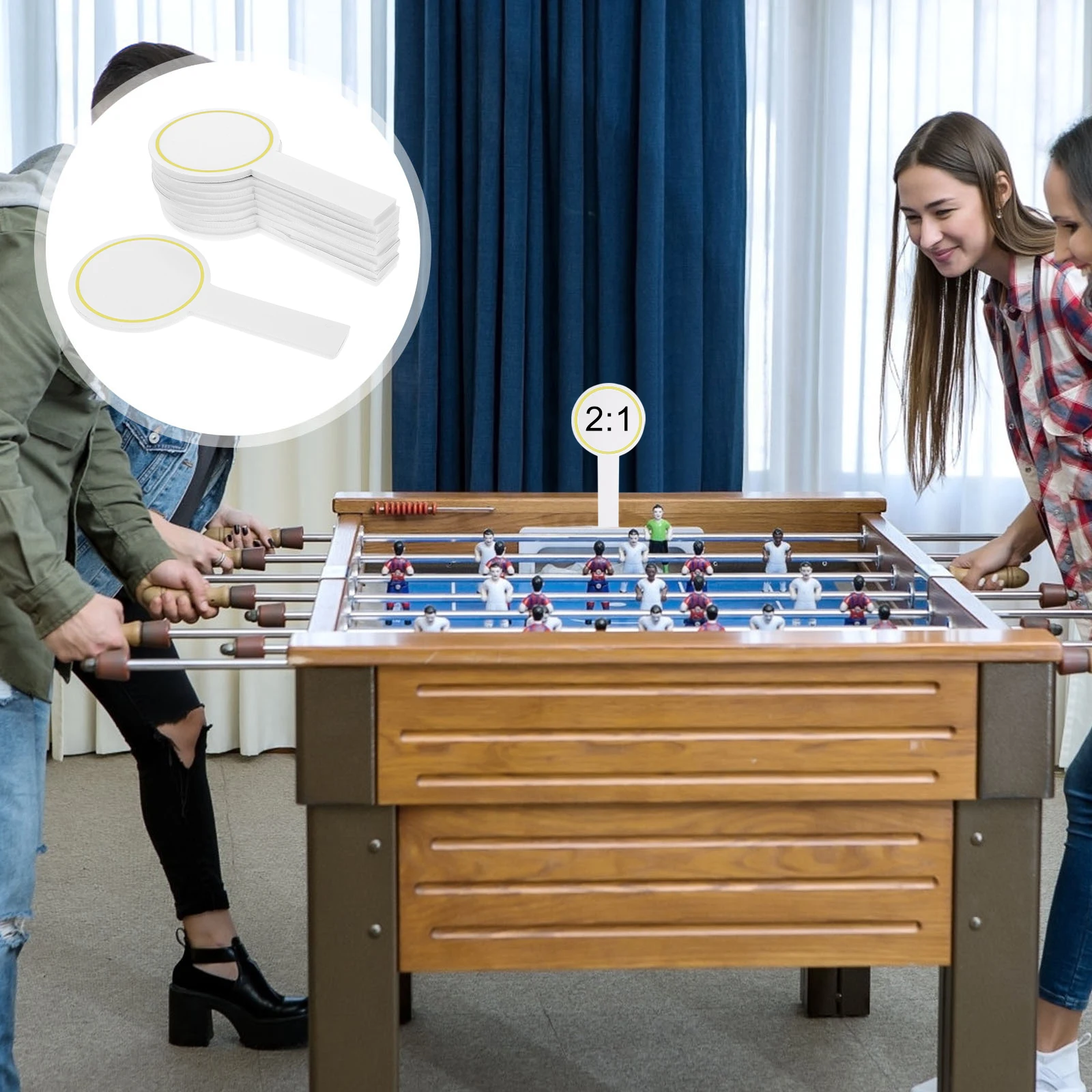 

6pcs Yellow Scoring Boards Blank Handheld Whiteboards Portable Foam Paddles Judges Reusable Classroom Auction Dry Erase Board