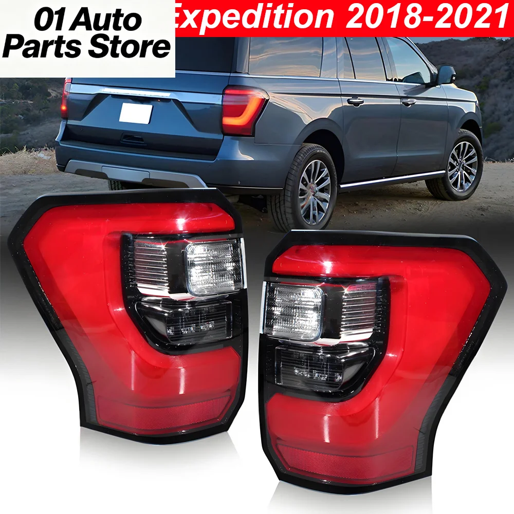 For Ford Expedition 2018-2021 LED Tail Lights Car Rear Signal Lamp Warning Brake Light Running Light JL1Z-13404-H JL1Z-13405-H