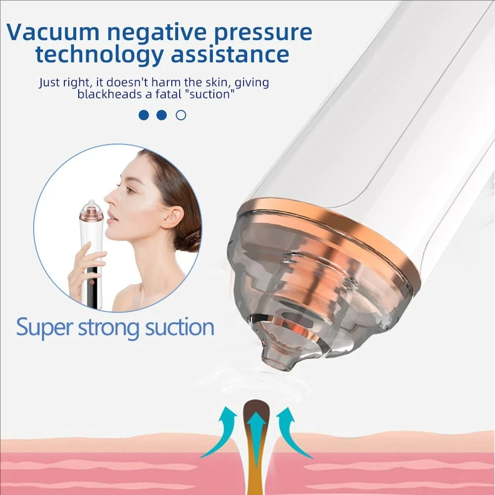 Elettrico visivo per la rimozione dei punti neri Aspirapolvere per i pori Strumento per l'estrazione dei brufoli dell'acne del viso con fotocamera 6 teste di aspirazione Cura della pelle