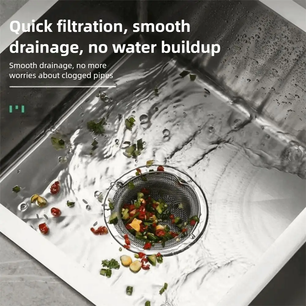 

1/2/3 шт. Фильтр для раковины из нержавеющей стали диаметром 4,4 дюйма, устойчивый к ржавчине сливной фильтр с ручкой, сверхмощная корзина для сетчатого фильтра