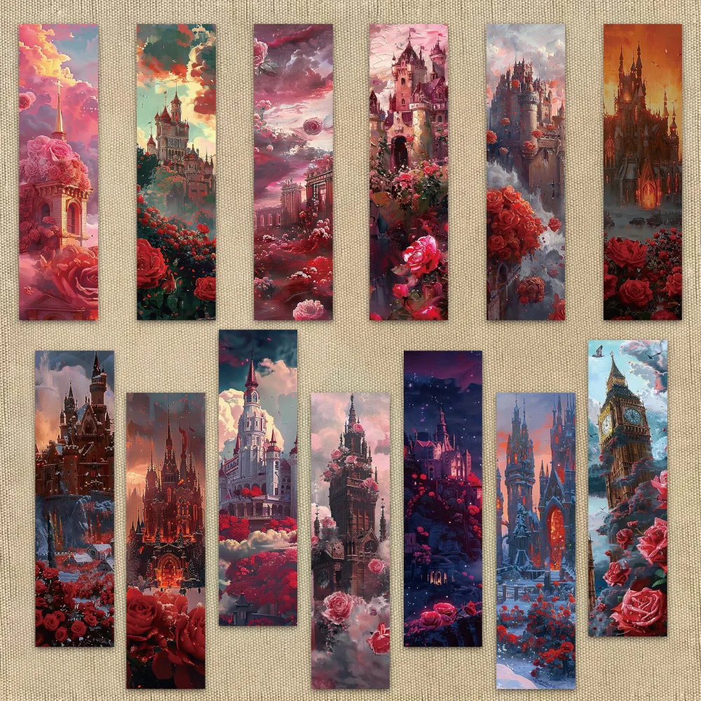 30PCS Colorful and Warm Rose Featured Bookmarks Student Reader Page Tags Library Office Page Book Club Tags