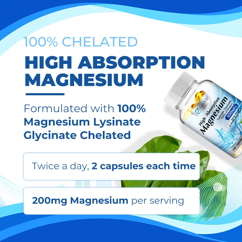 Magnesium Glycinate Lysinate - Supports Muscle, Nerve, Joint and Heart Health and Promotes Restful Sleep