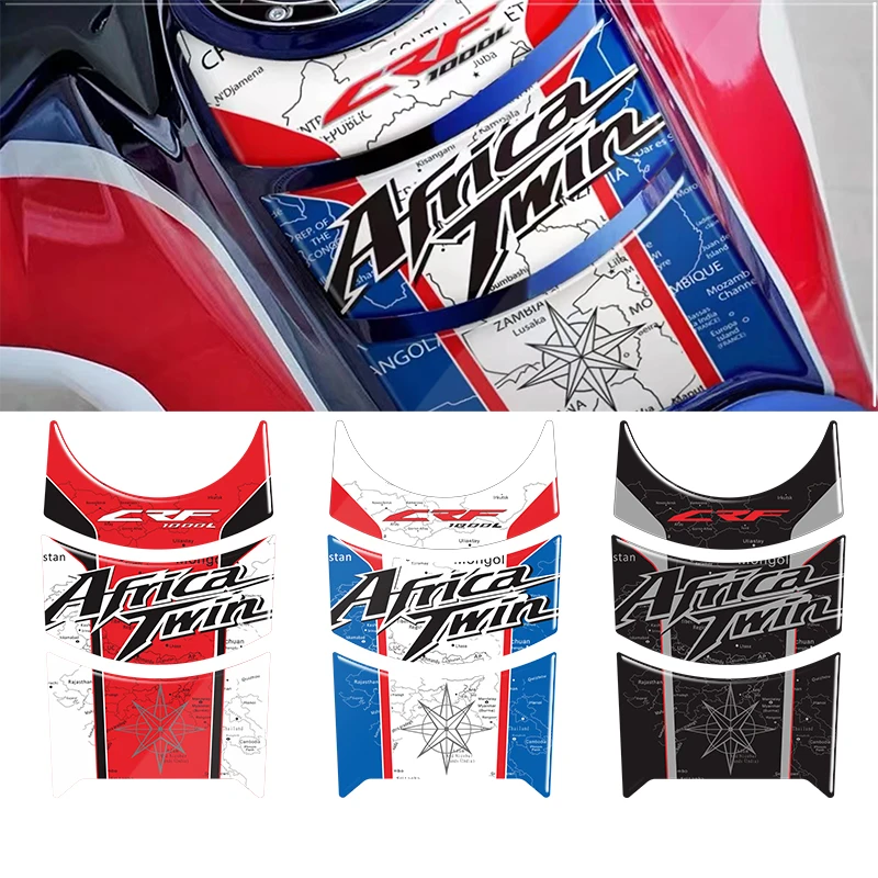 For Honda Africa Twin 2016-2019 2017 2018 3D Resin Motorcycle Tank Pad Protector Sticker