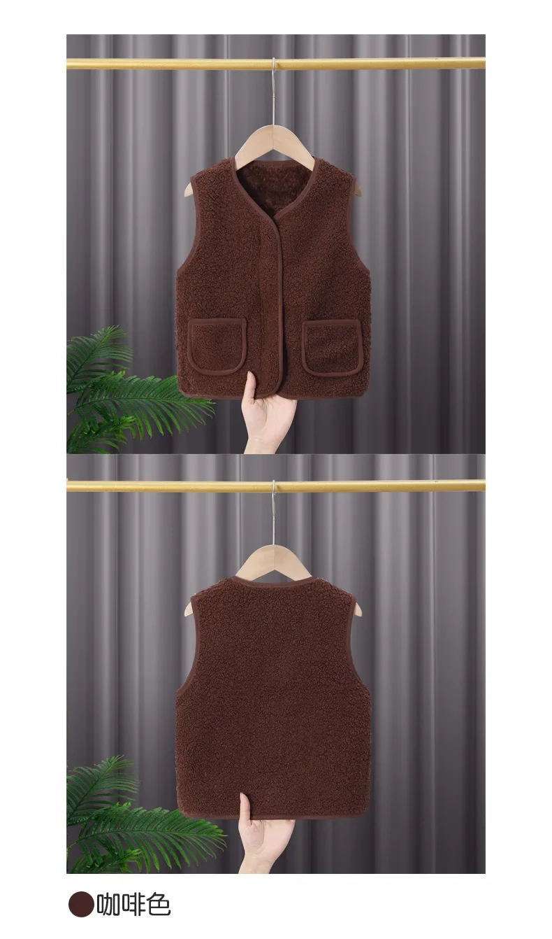 Neue Herbst-Winter-Fleece-Weste für Jungen und Mädchen, Baby-Freizeitweste, weiche, atmungsaktive Kinder-Innenweste, winddichte Alltagsjacke für Kinder – Detail 11