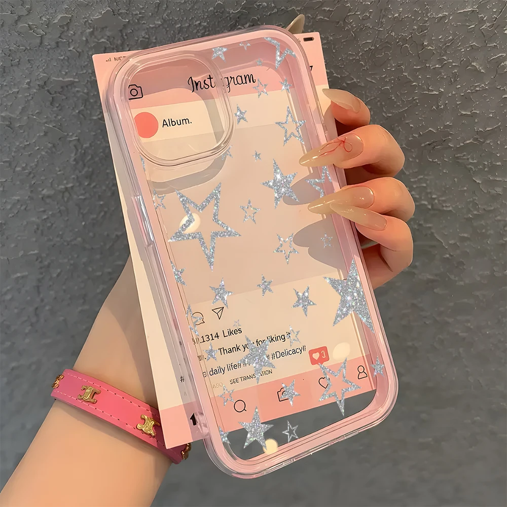 Glitter Silver Star Pattern Cl - Phone Cases Pinterest recension och pris