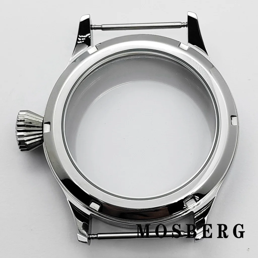 43 мм 6497 польский корпус часов, серебристый, твердый, нержавеющая сталь для ETA 6498 6497 ST3600 3620, аксессуары для часов с механизмом, детали