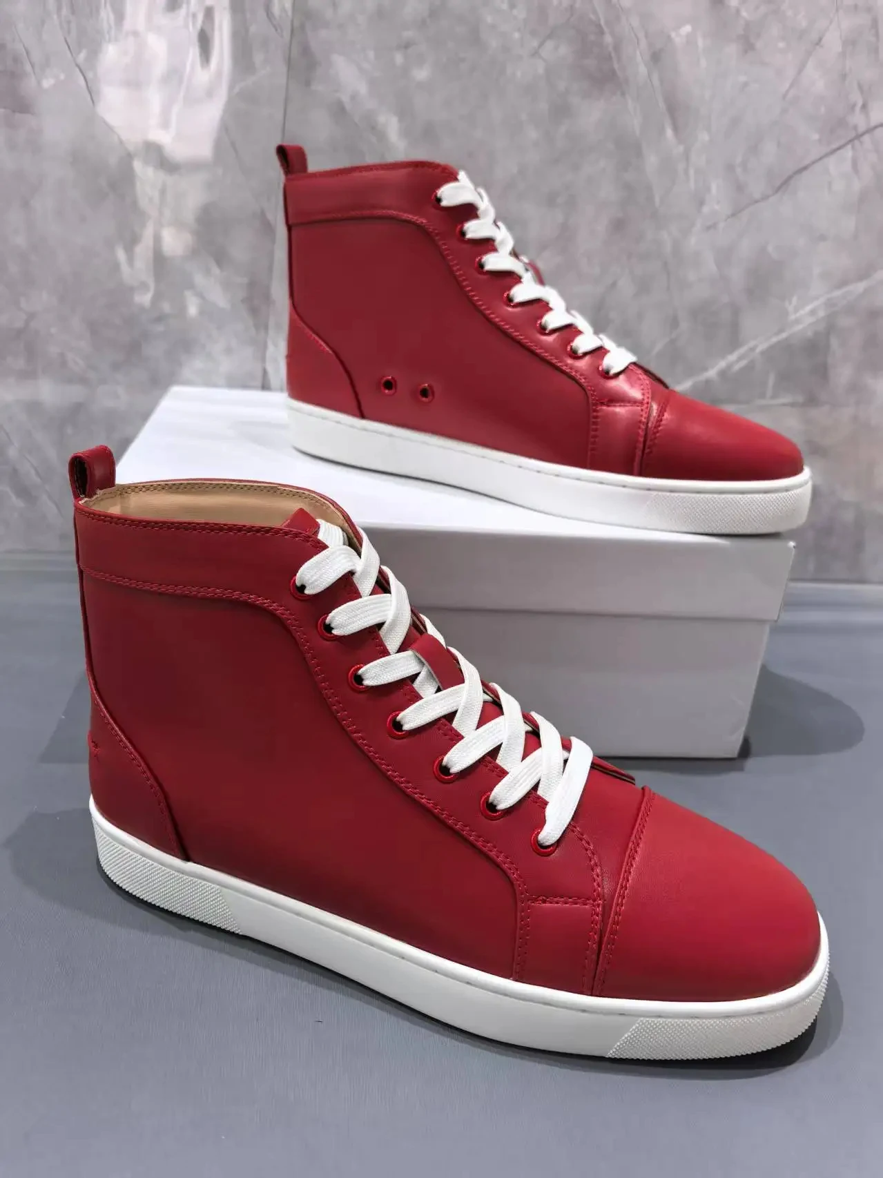 ハイトップスニーカー男性フラットソールザパティージャスデザイ - Men Shoes White Colour のレビューと価格