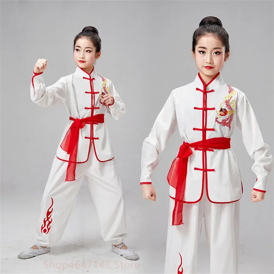 2025tements pour enfants, KungFu imbibé, chapelle Tai, uniforme d'art Martial, Tenues pour garçon et filles