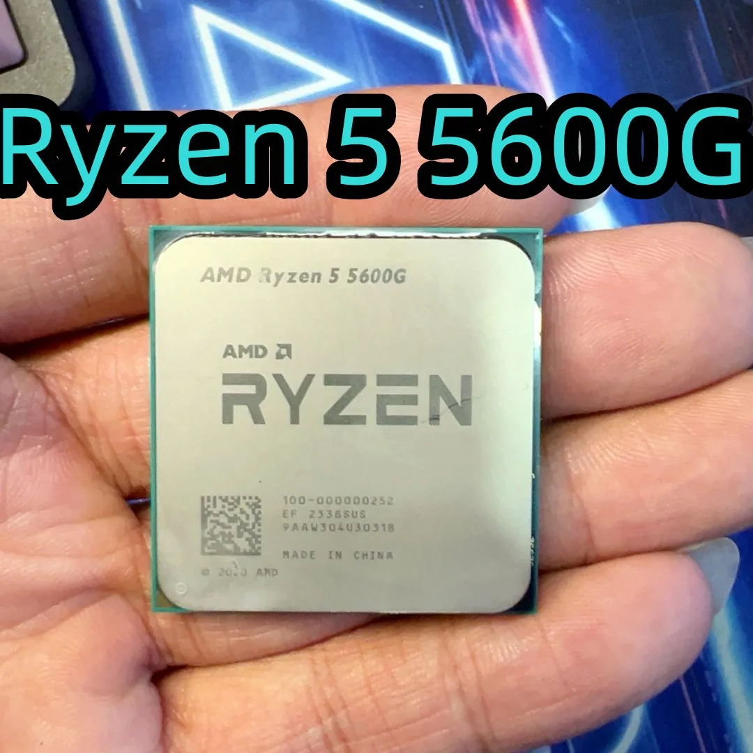 AMD RYZEN 5 5600G R5 5600G CPU Processor 3.9GHz 6-Core 12-Thread 65W ZEN 3 Vega 7 Graphics Card Socket AM4  for PC Gamer