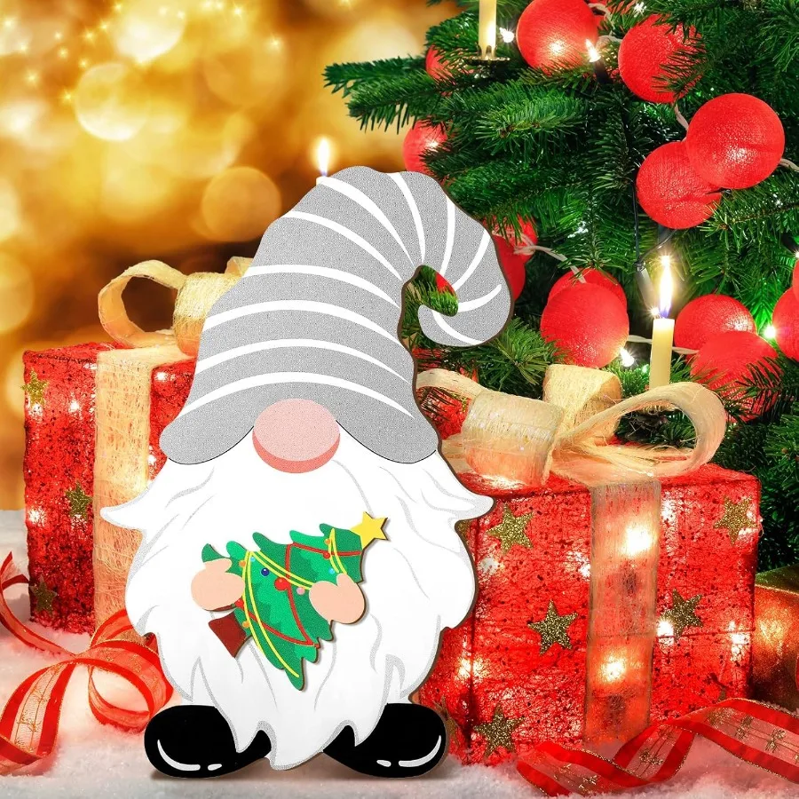 ديكور جنوم خشبي قابل للتبديل للعطلات والخريف التماثيل للهالوين صينية متدرجة مع قطع مغناطيسية يمكنك صنعها بنفسك للهالوين #2