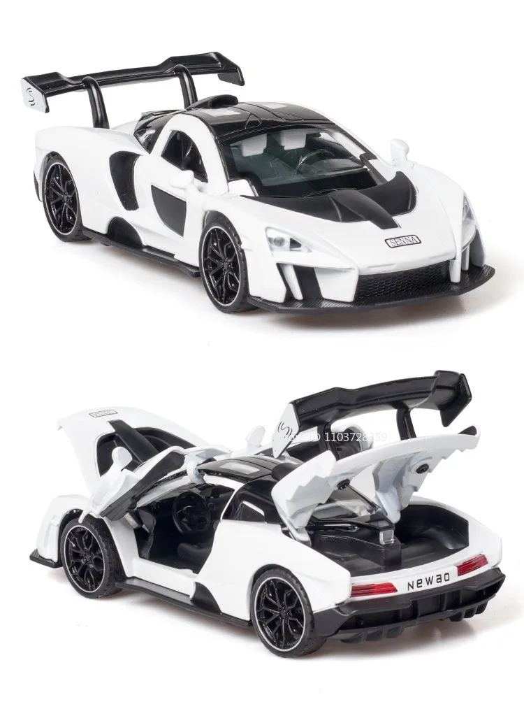 1:32 720S Senna Modell Spielzeug Sportwagen Legierung Druckguss Sound Licht Exquisite Innen Zurückziehen Supercar Modelle für Kinder präsentiert – Detail 23