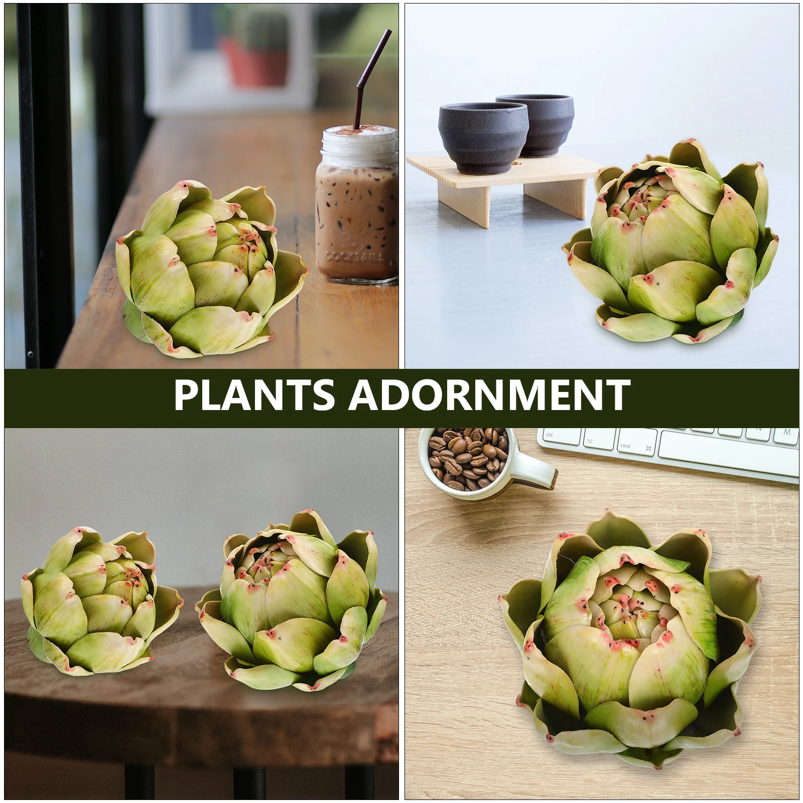 

Plastic Pineapple Head Decor Faux Plant Simulation Greenery Office Plants Adornment Living Room Bedroom Study Room Craft