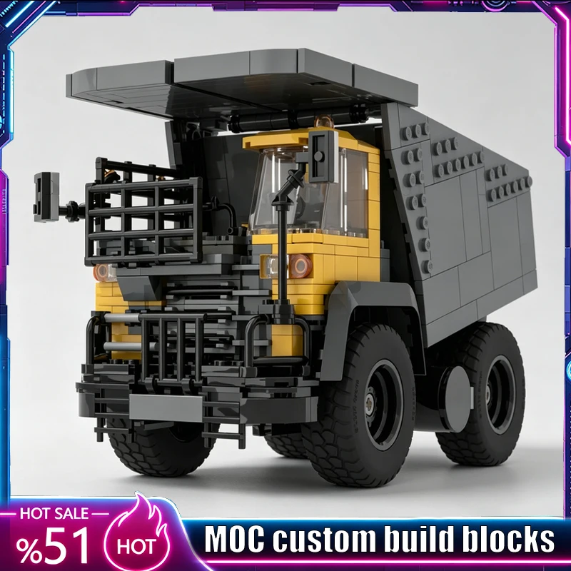 

742PCS MOC City Quarry Dump Truck Excavator Engineering Vehicle Model Technic Style Assemble Blocks For Collection Birthday Gift