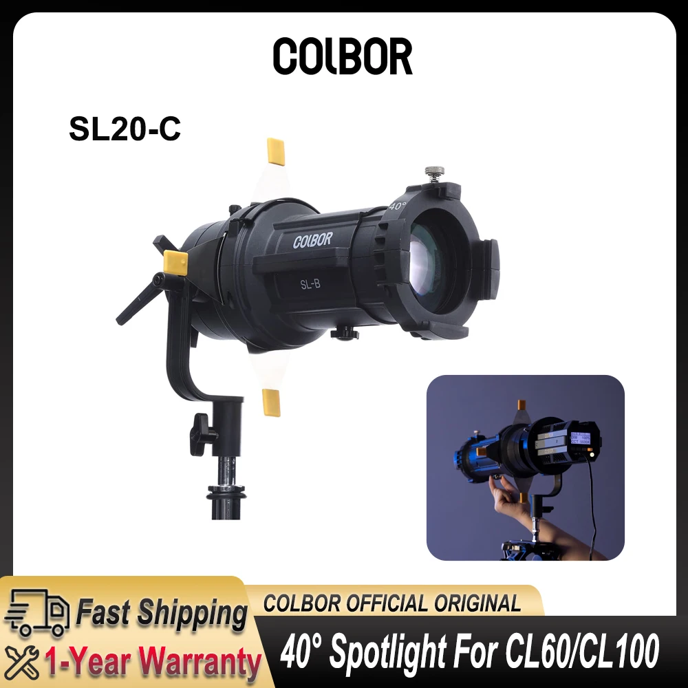 

Светодиодный видеосвет COLBOR SL40-B с 40 модулями для усиления освещения ° Объектив с креплением Bowens для серий CL60, CL60R, CL100X для видеосъемки и прямых трансляций