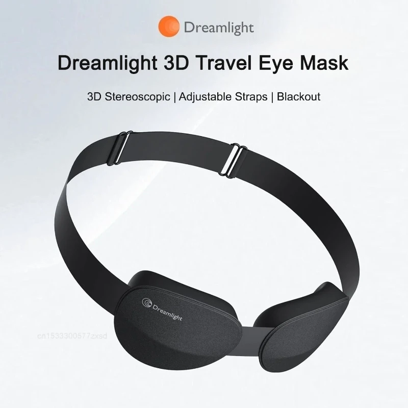 Dreamlight 3D Travel Eye Mask Sleep Blackout 3D Stereoscopic Aid Portable Adjustable Concave Molded Sleeping Eye Mask