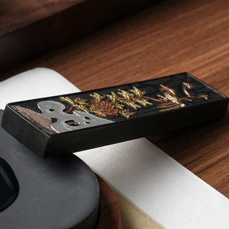 Huangshan Pine Soot Ink Stick Handmade Hui Ink for Calligraphy Painting Practice Ink Block Beginner Writing Art Supply Gift