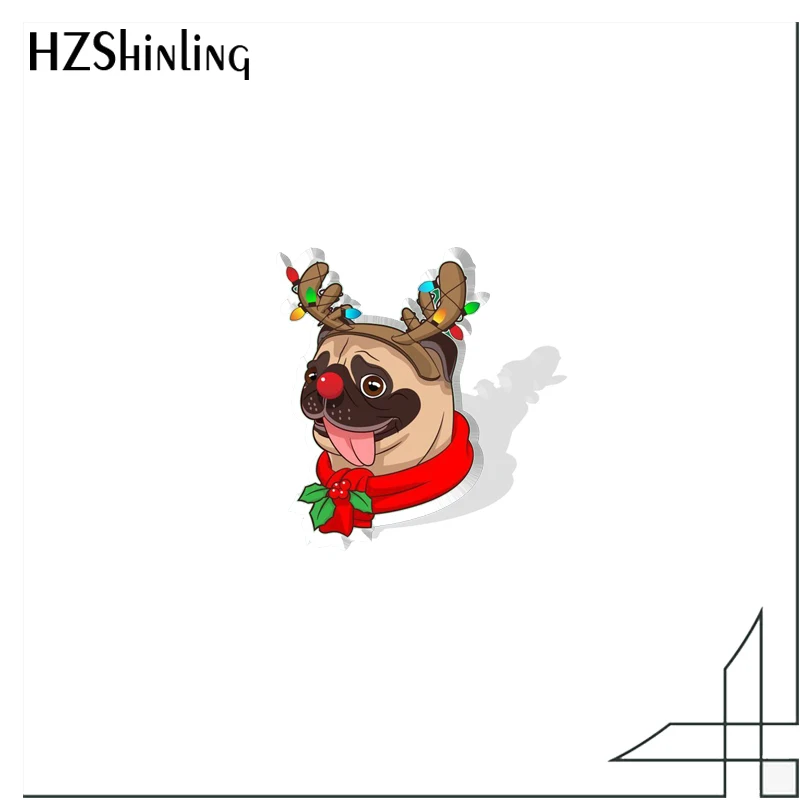 كارتون عيد الميلاد الكلب الاكريليك طوق دبوس ، دبابيس التلبيب ، التلبيب ، الراتنج ، الايبوكسي ، نمط ، 2023