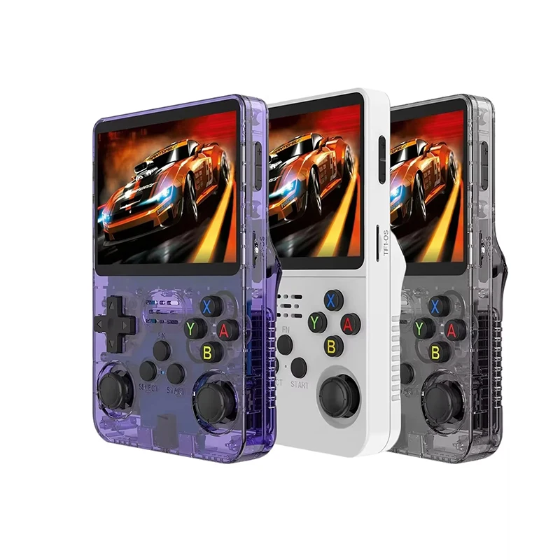 128G Open Source Video Game Console Linux System 3.5 Inch IPS Screen Orange Portable Pocket Video Player 64G 256G best Game