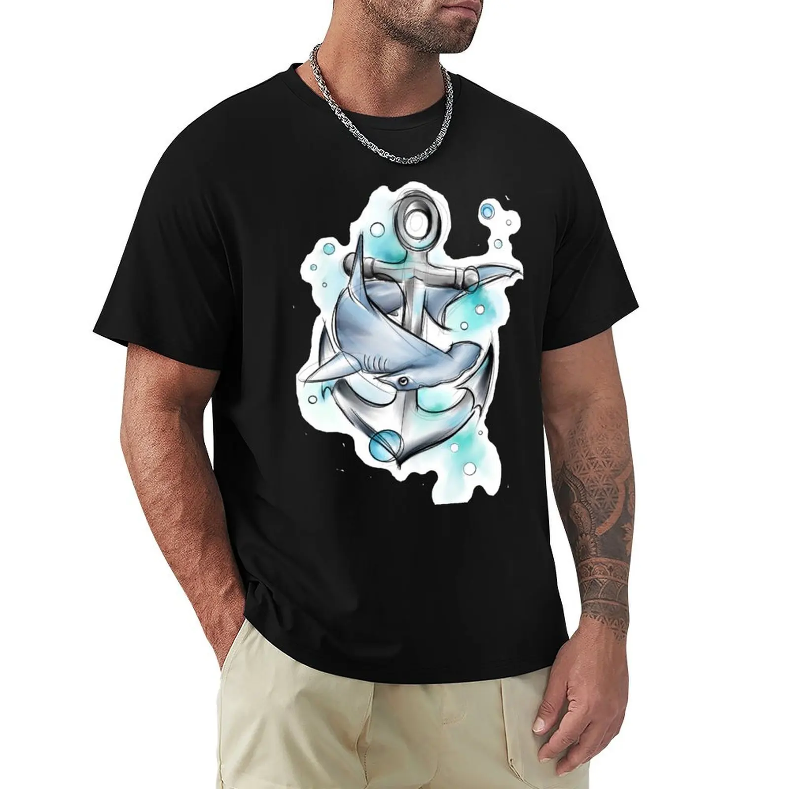 

Watercolour Shark T-Shirt Work Utility Short Sleeve Shirt