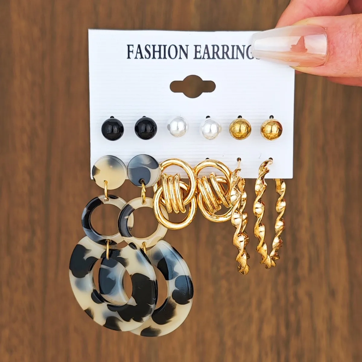 New Instagram Fashion Fresh Forest Earring Card Set Women's Earrings