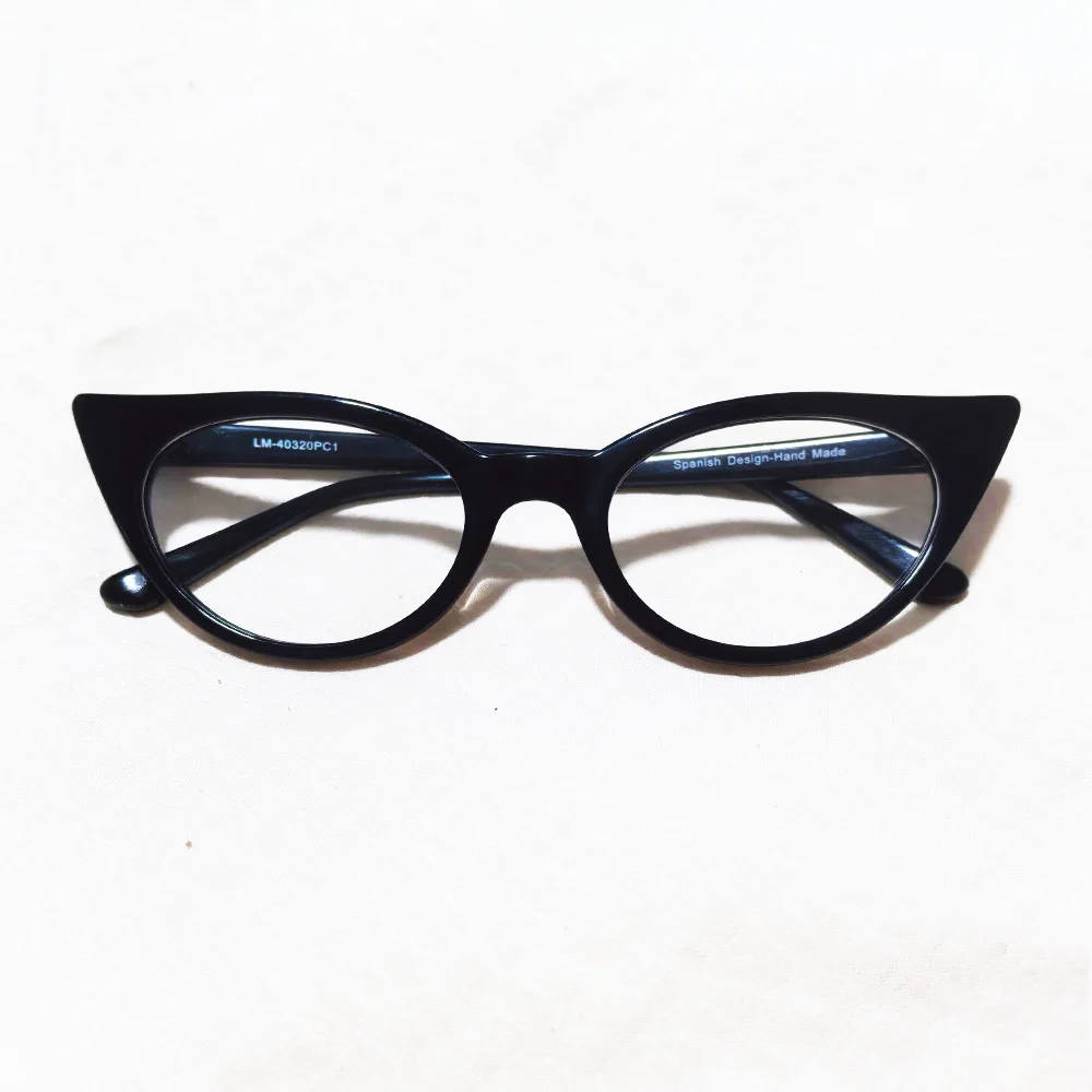 

Small Cat Eye Eyeglasses Frame Women Fashion Fake Glasses Trendy Brand Luxury Designer Acetate Frame Sexy Women's Image Glasses