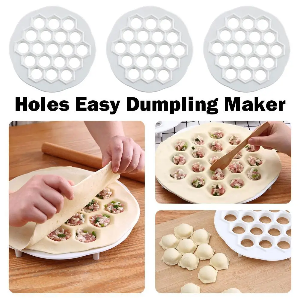 Set Dumpling Mould 2 Sizes Plastic Ravioli Maker Kitchen Gadget Bun Maker Dumplings Maker Meat Dumplings Maker 19 Holes ﻿