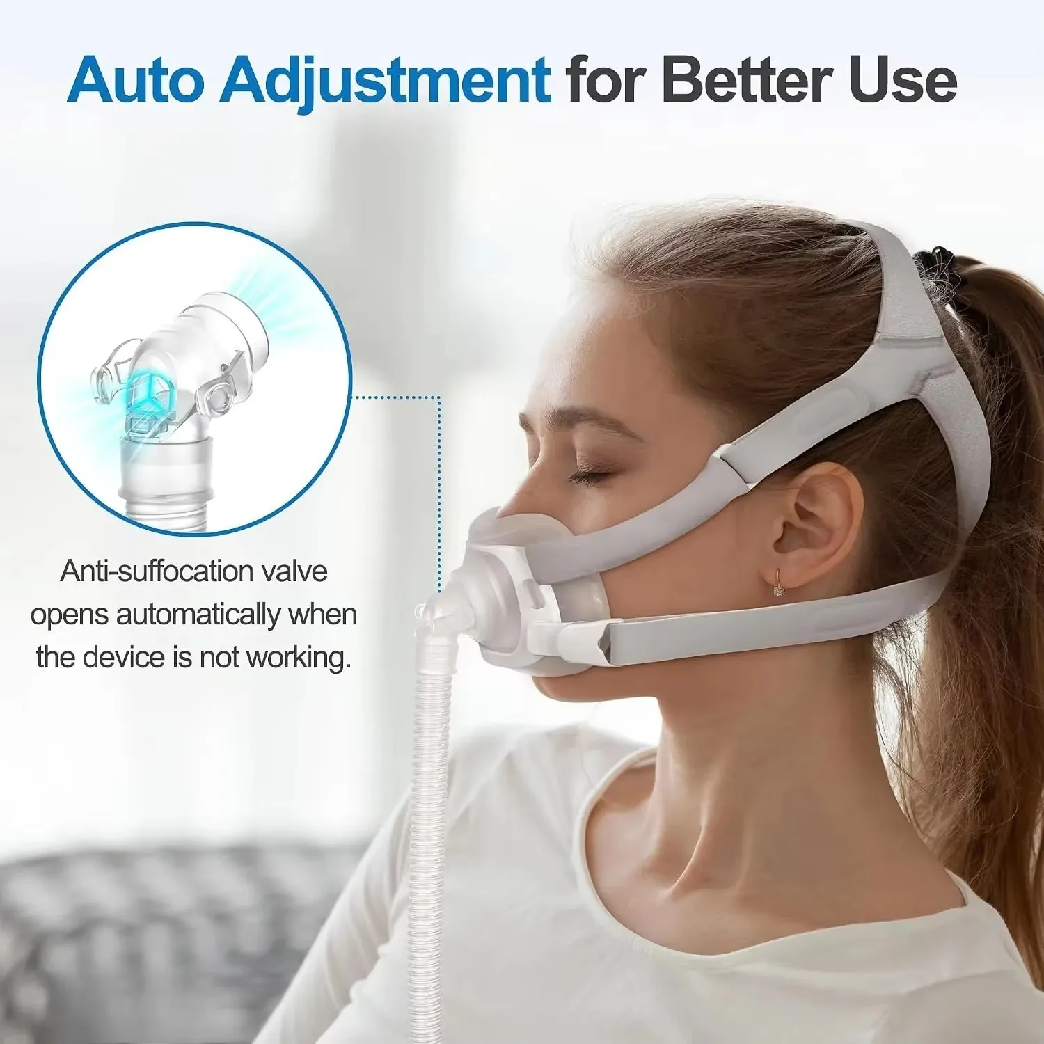 Short Tube Suitable for Airfit F40 Cpap Accessories, Rotating Tube, Sleep Apnea Ventilator Accessory, Easy to Connect, Suitable for Breathing and Sleeping