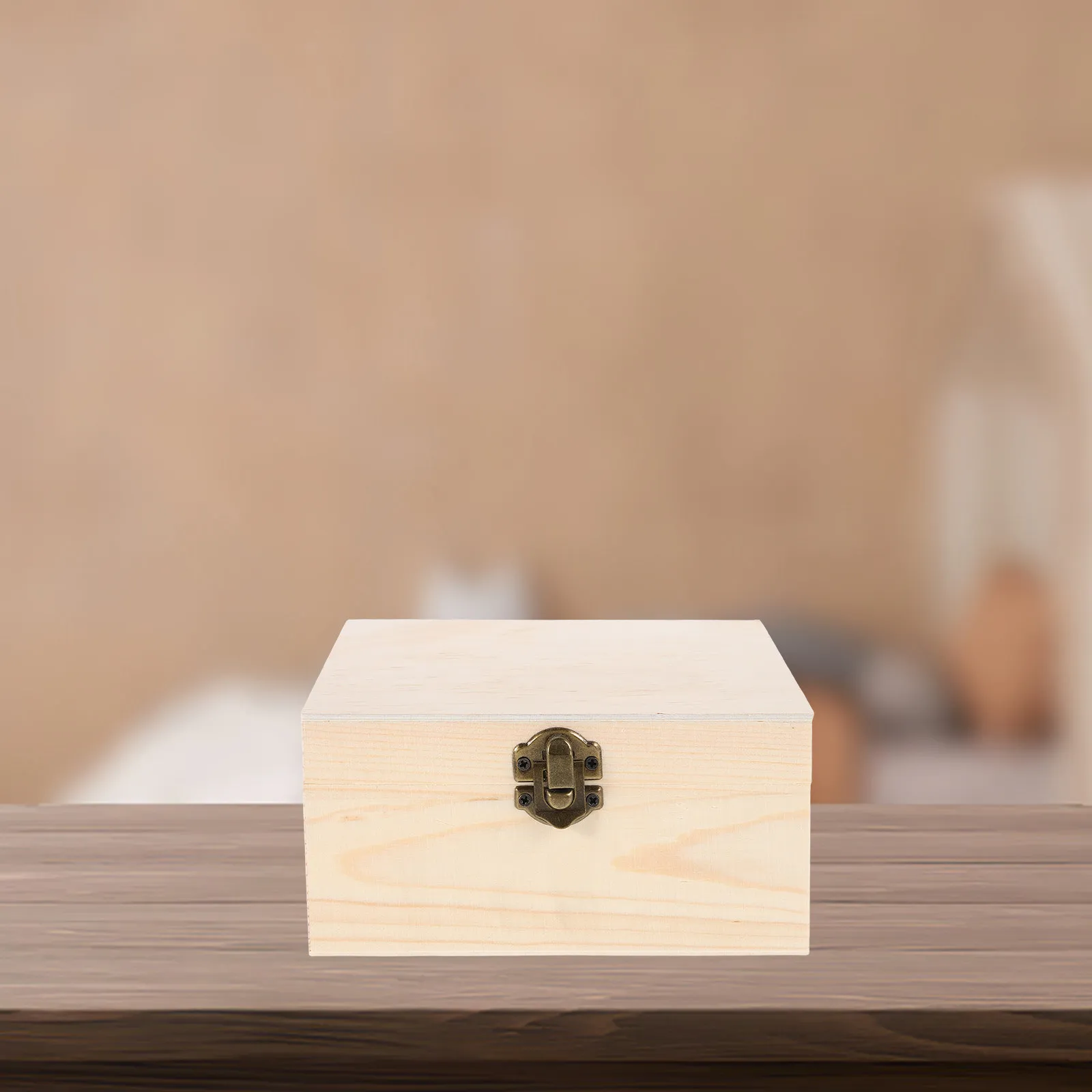 

Solid Wood Jewelry Box Pine Mirror Storage Organizer Multifunctional Chest Rings Earrings Necklaces Small Wood Box