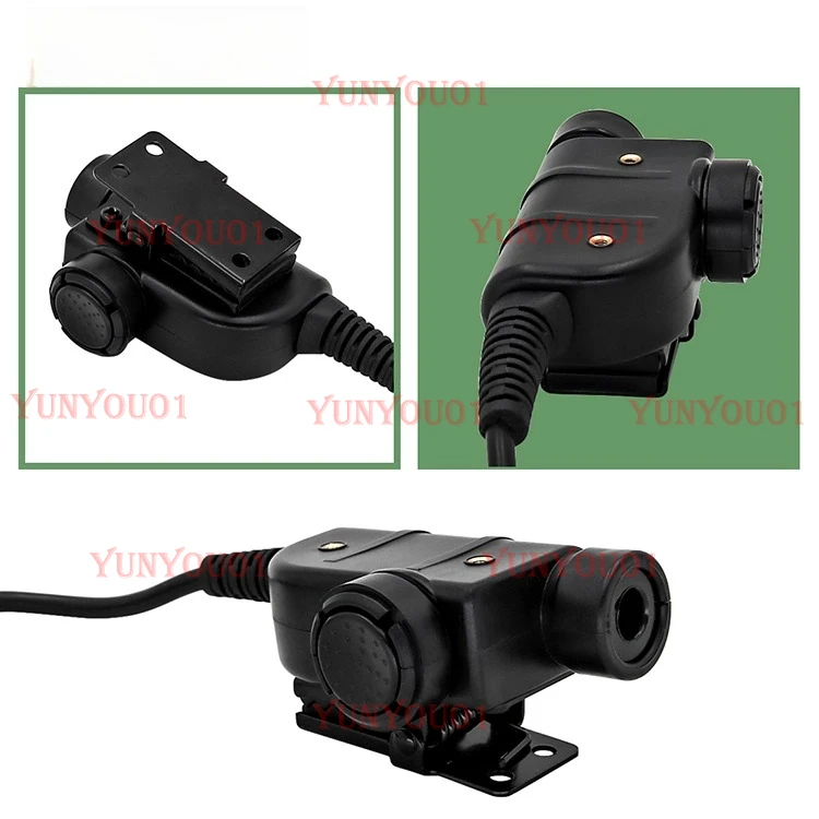 New U94PTT Tactical Earphone Transmitter Button Switch K Head Jianwu Port Black