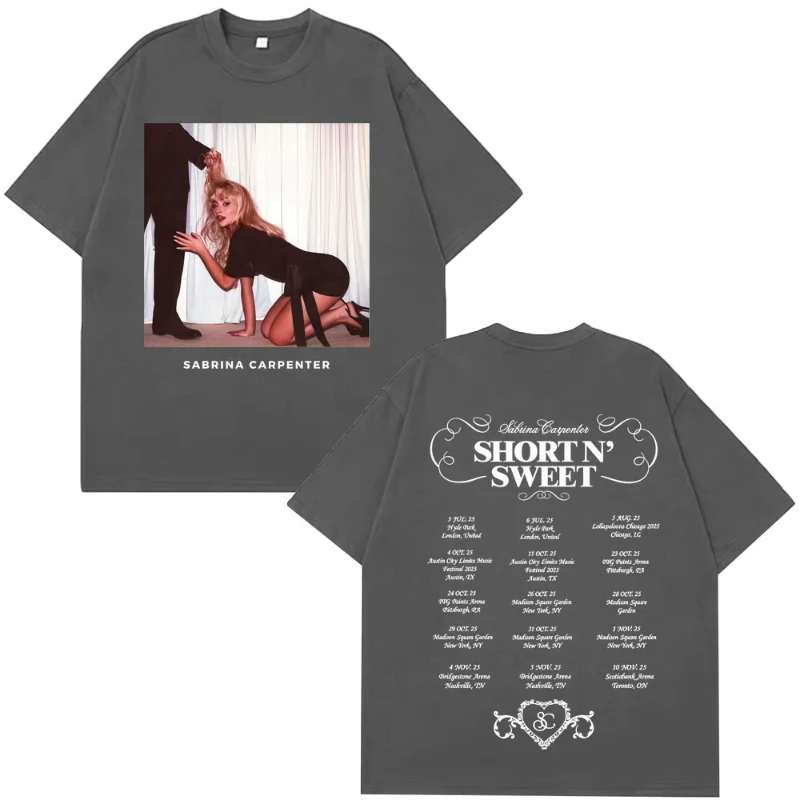 2025 Sabrina Carpenter Graphic Print T Shirt Short Sleeve Fashion Hip Hop Cotton T Shirt Unisex Aesthetic T-shirt Streetwear Top