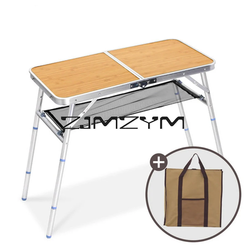 

Outdoor Camping Folding Table Aluminum Alloy Portable Picnic Table Barbecue Table Adjustable Height