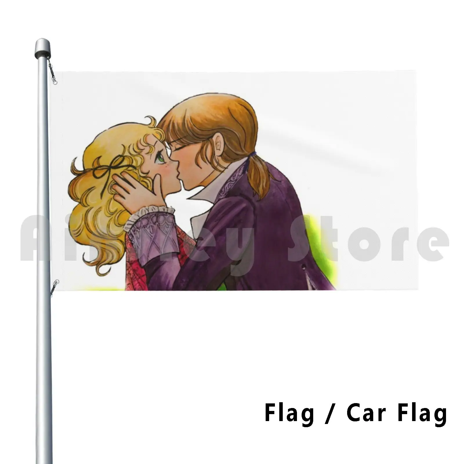 El Beso De Julieta ( Candy Candy ) Flag Car Flag Printing Custom Manga Anime Candy Candy Romeo Juliet Julieta