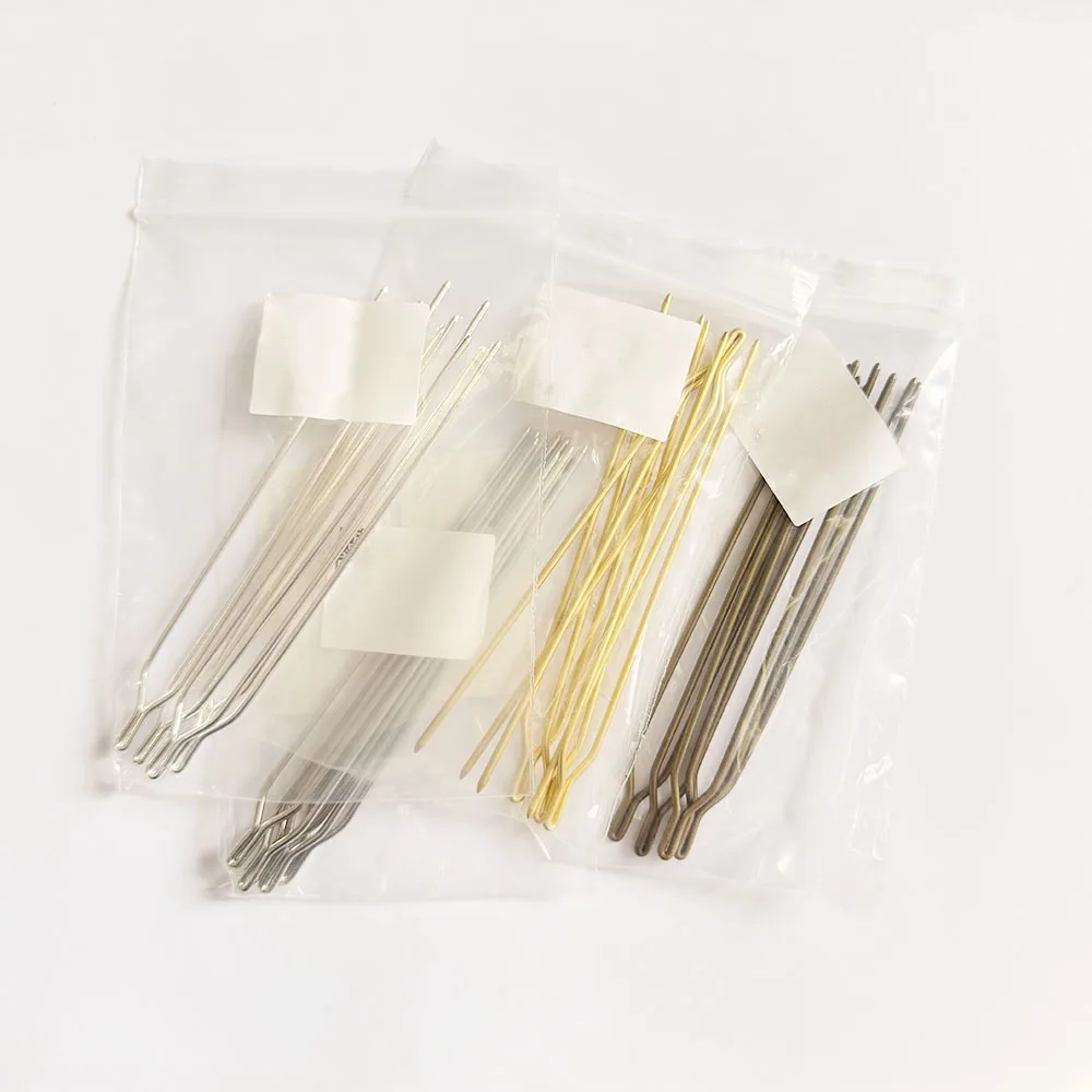 5pcs/lot 125x2mm Raw Brass Gold Color Hair Sticks Y shape Hair Pins Blank Base Setting For Women Jewelry Bulks Components
