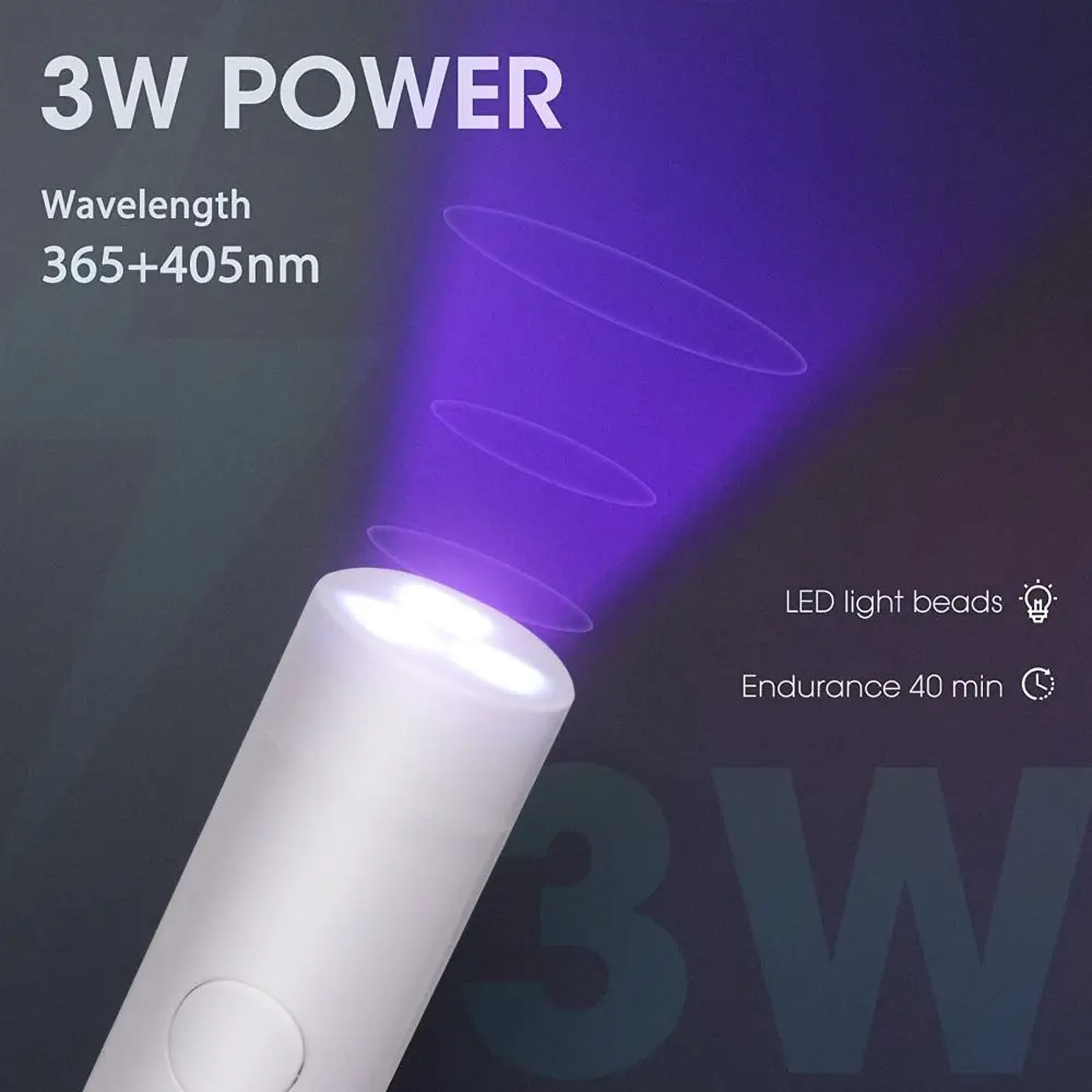 Nail Art Tools USB Pen-Stijl Nageldroger Gelnagels 180mAh Uv Led Lamp Handheld Mini Uv Licht
