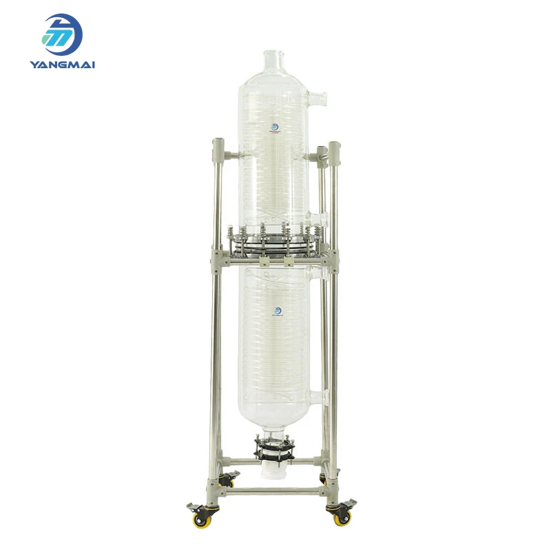 High Borosilicate Glass Coil Heat Exchanger Condenser for Vapor Cooling and Solvent Reflux in Chemical Reactions