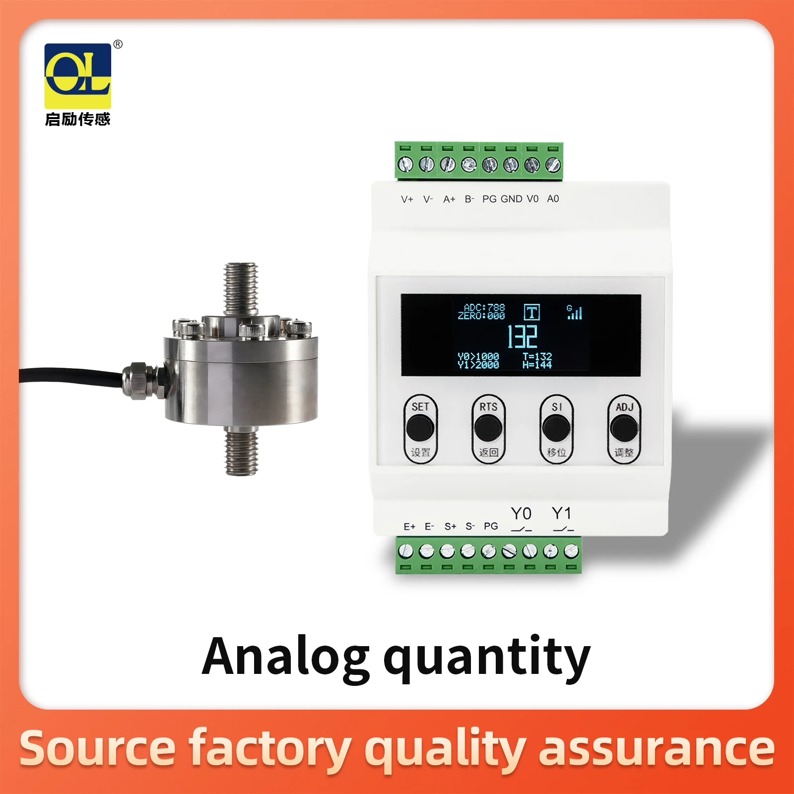 

Indicator display+load cell Scale adapter Weight sensor, weighing unit, bellows type, tension and compression force test, HX711