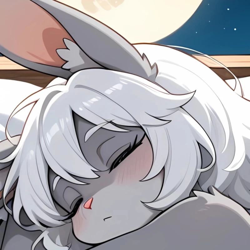 Dakimakura Anime Pillowcase The grey rabbit Double-sided Print Life-size Body Pillow Cover Bedding Gifts